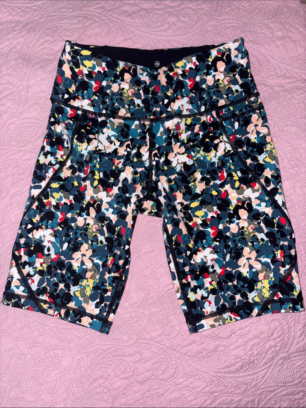 Sweaty Betty Multicolor Floral-Print High-Rise Bike Shorts